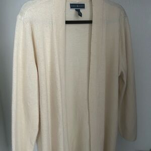 Karen Scott Cream Cardigan Sweater